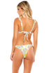 Luli Fama Secret Garden Ruffle Cross Back Halter Top